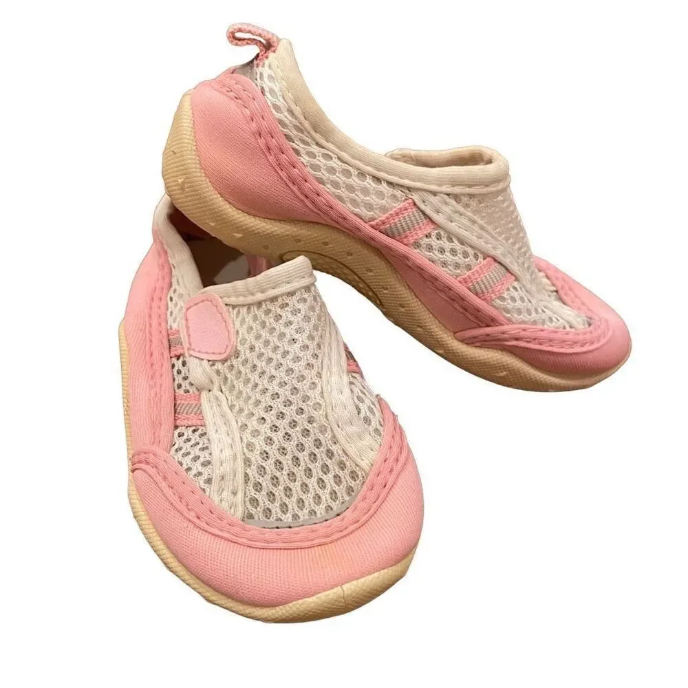 Toddler Girls Water Shoes Pink White Size 8